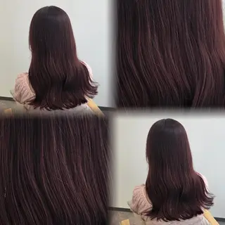 ロング カラー 詩乃🎀ピンク 暖色系🫧レイヤーのヘアスタイル