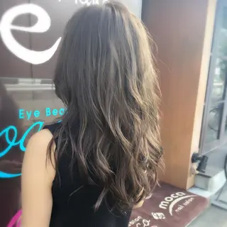 ミディアム セミロング ロング カラー パーマ ヘアアレンジ ネイル 髪質改善/縮毛矯正 心斎橋/池本有宏のヘアスタイル