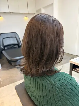 ミディアム カラー 🥀韓国ヘア🥀 宮津真菜のヘアスタイル