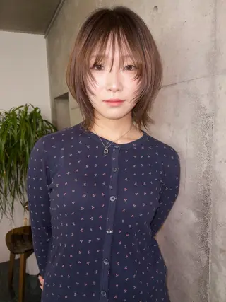 ミディアム nene 暖色/艶感カラー🥯のヘアスタイル