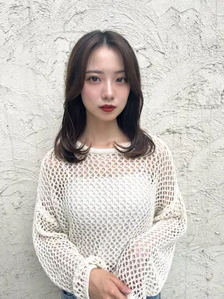 セミロング カラー 💎韓国レイヤー/ 髪質改善💎武村侑哉のヘアスタイル