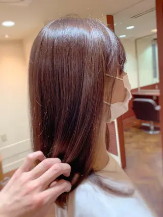 ロング カラー ツヤツヤ縮毛矯正 /美髪カラー 小山のヘアスタイル