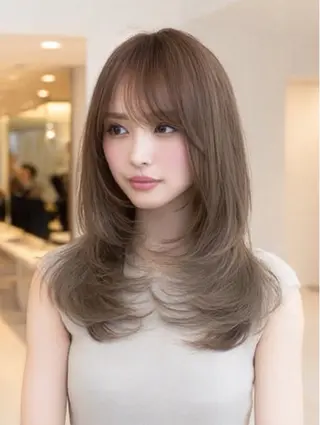 ロング 絶対綺麗な暖色カラー 🎯あります✨増渕✨のヘアスタイル