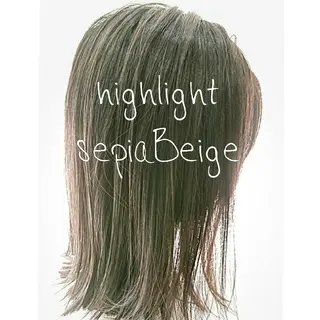 ミディアム カラー たき  あいみのヘアスタイル