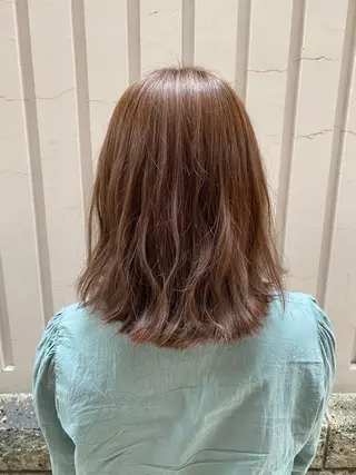ミディアム カラー 韓国ヘア/ 髪質改善/縮毛矯正のヘアスタイル