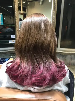 ミディアム カラー パーマ ヘアアレンジ メンズ キッズ ネイル マツエク・マツパ サロンドミルク 渋谷高比良のヘアスタイル