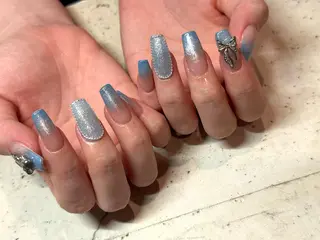 ネイル 韓国/ワンホン/長さ 出しつけ放題🎀のネイルデザイン