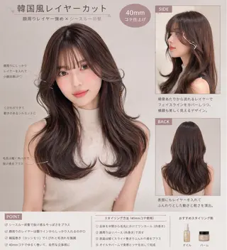 ロング カラー ブリーチ縮毛矯正飛我 透けオリーブ淡色🫧のヘアスタイル