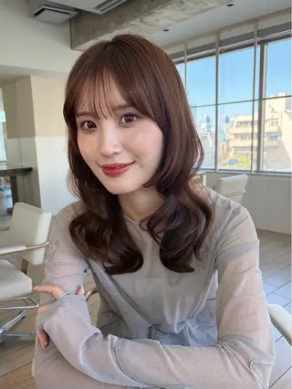 セミロング 似合わせカット⌇ヘア セット⌇A i‎🤍のヘアスタイル