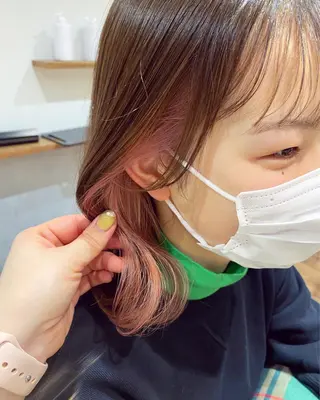 ミディアム カラー ヘアアレンジ ◎モチマル チアキ◎のヘアスタイル
