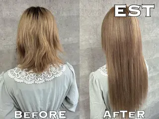 ロング メンズ ヘアアレンジ カラー エクステ MORI エクステMARIKAのヘアスタイル