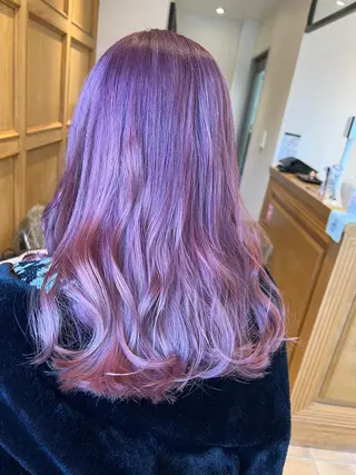 セミロング カラー 髪質改善⭐️透明感 カラーノグチショウタのヘアスタイル
