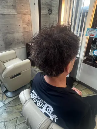 パーマ メンズ 👑縦落ちパーマ番長 💎Shoki/生駒のヘアスタイル