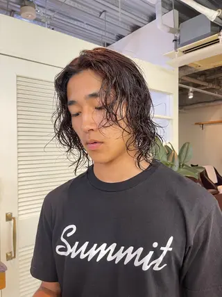 セミロング パーマ メンズ 🌚モデル募集60% off:Fuka🌝のヘアスタイル