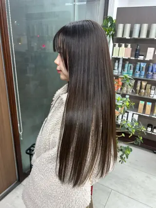 ロング カラー ハタエクルミ/辻堂 /ワンカラー🍀*゜のヘアスタイル