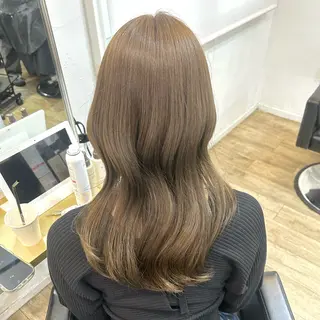 セミロング カラー ブリーチなしベージュ /ヘアセット/ミユのヘアスタイル