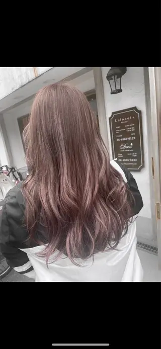 セミロング カラー パーマ ヘアアレンジ キッズ 韓国♡ハイライト ♡YURIのヘアスタイル