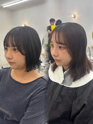 ショート カラー 🧸柔らかベージュ/ 顔周りレイヤー/ミクのヘアスタイル