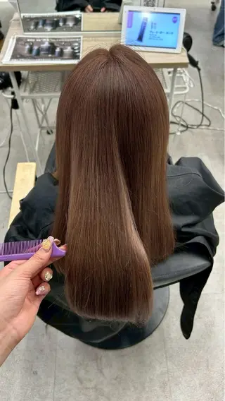 ロング カラー himari💜 酸性ストレートのヘアスタイル