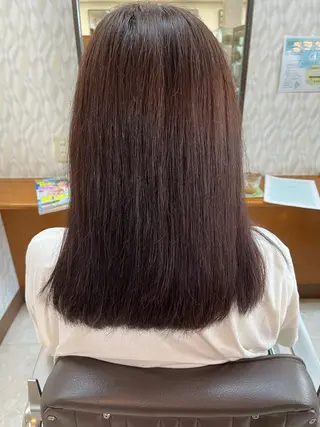 セミロング カラー 髪質改善/ストレート /艶髪/熊谷はつなのヘアスタイル