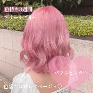 ミディアム カラー ヘアアレンジ メンズ キッズ マツエク・マツパ ブリーチの髪様 MASATOのヘアスタイル