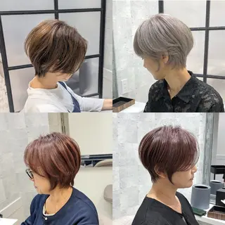 ショート カラー 大人上品な白髪ぼかし ☆【TAKASHI】のヘアスタイル