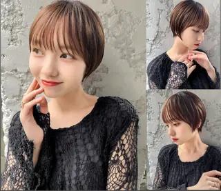 ショート カラー レイヤーカット⭐️ ハッシュカット特化のヘアスタイル