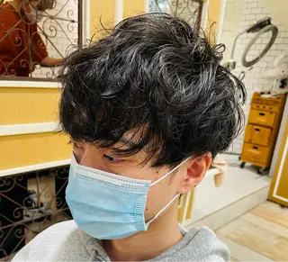 ショート パーマ メンズ すげさやか ✨メンズカットパーマのヘアスタイル