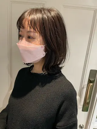 ミディアム ハラ カヤコのヘアスタイル
