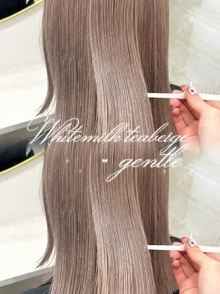 ミディアム カラー あみ/暗髪オリ ーブ特化🍃髪質改善のヘアスタイル