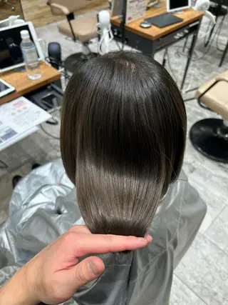 ショート カラー パーマ 銀座✨レイヤーカット 顔まわり/坂本亜裟海のヘアスタイル