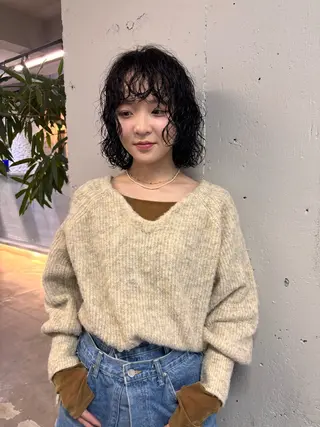 ミディアム パーマ ボブとパーマの達人 /美容室難民の方是非のヘアスタイル