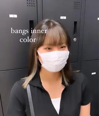 ミディアム カラー パーマ ヘアアレンジ メンズ キッズ ネイル マツエク・マツパ アイブロウ 🐺ウルフ×ハイトー ン🖤Yukinoのヘアスタイル