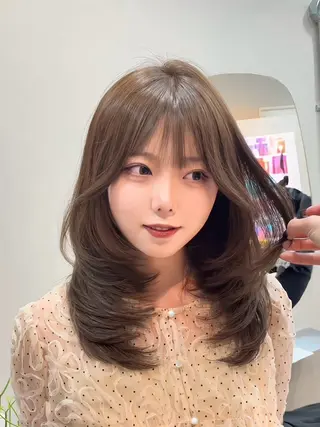 ミディアム カラー 似合わせカラー 🩵レイヤー/紫音のヘアスタイル