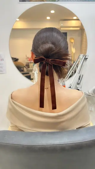 ミディアム ヘアアレンジ 🧣艶カラー・ヘア セット Chie🧸のヘアスタイル