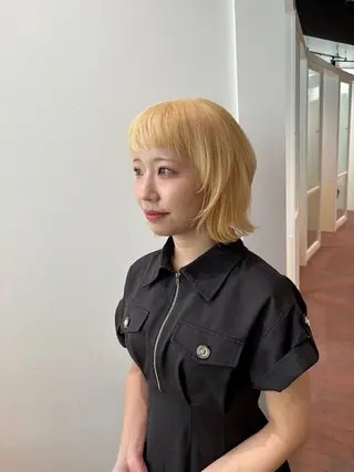 ミディアム カラー マンツーマン 縮毛矯正/マユコのヘアスタイル