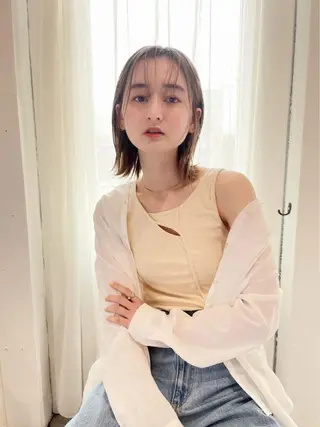 ミディアム カラー RuLaN AMIのヘアスタイル
