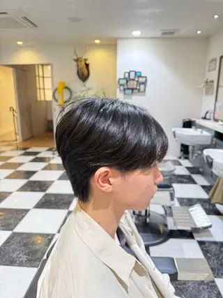 ミディアム メンズ メンズパーマ 似合わせカットのヘアスタイル