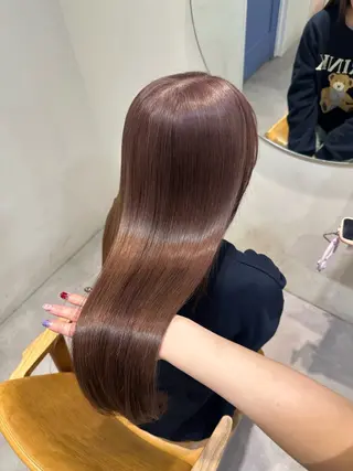 ロング カラー HANAME 原宿美容室のヘアスタイル