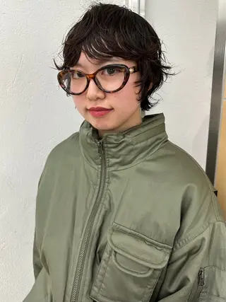 ショート パーマ 村岡 桃果のヘアスタイル