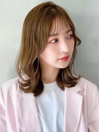 ミディアム ヘアアレンジ 勝河 怜楊のヘアスタイル