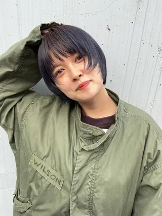 ショート カラー ヘアアレンジ Basis 田口豪司のヘアスタイル