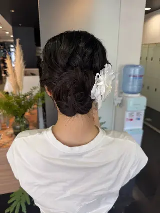 ヘアアレンジ ブリーチなしベー ジュ/tuburaのヘアスタイル