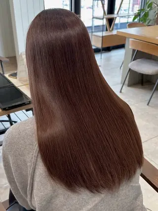 ロング カラー ストレート⭐️ 髪質改善カラー⭐️のヘアスタイル