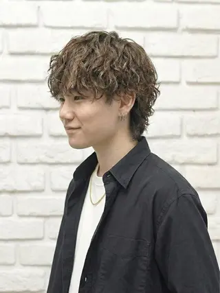パーマ メンズ 池袋駅徒歩4分 hondaのヘアスタイル