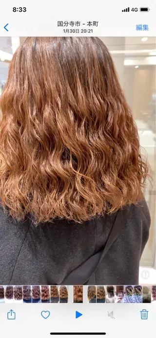 ミディアム ARMONY秋山輝也 コテ巻き風パーマ特化のヘアスタイル