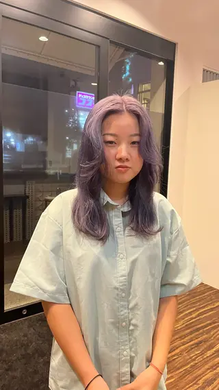 セミロング カラー 野呂 育摩のヘアスタイル