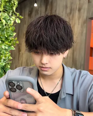 ショート パーマ メンズ メンズパーマ 西條真治のヘアスタイル