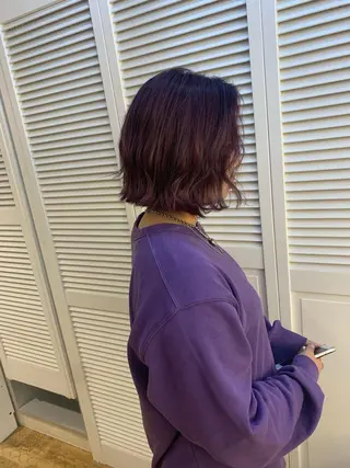 ミディアム カラー 天野 利咲のヘアスタイル