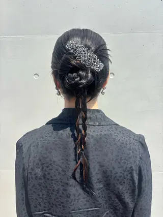 セミロング パーマ ヘアアレンジ 大林 エリコのヘアスタイル